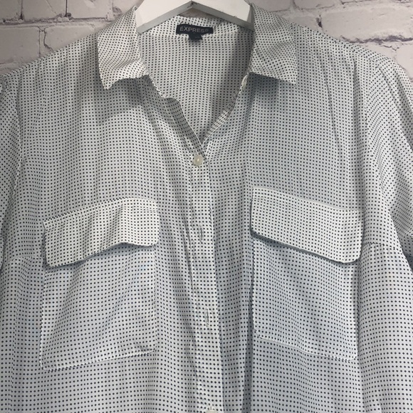 Express button up white with black dots - Picture 4 of 8